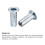 M8 Multi-Grip Rivet Nuts, 5pcs Pre-Bulbed Shank Flat Head Threaded Insert Nut Carbon Steel Plus Nuts for Construction Industrial 4