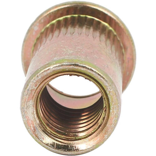 1/2"-13 Straight Knurled Rivet Nut Insert Bronze Tone 5pcs 2