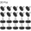 20pcs M4 x 8mm Metric Male Thread Knurled Knobs, Thumb Screw Clamping Knobs Grip Plastic Handle Hand Knobs with Threaded Stud, Black 4