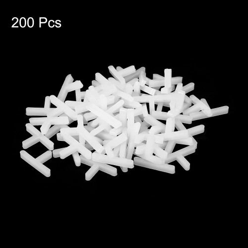 200Pcs Wall Floor Tile Plastic T Shape Spacers Tiling Tools 2.5mm 3/32" Tile Spacers for Ceramic Tile Installation, White 2