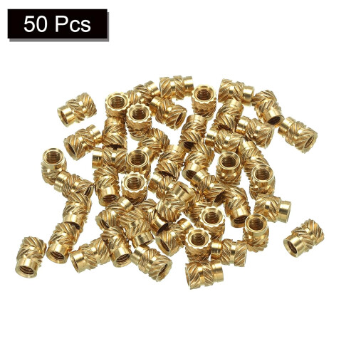 M4 Threaded Inserts, 50 Pcs Metric Knurled Nuts Brass Heat-Set Inserts for Plastic, 3D Printing Components 2