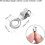 Ball Chain Connector, 6mm 6.5mm Pull Loop Crimp Link Stainless Steel Connection, Pack of 50 2