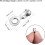 Ball Chain Connector, 3mm 3.2mm Pull Loop Crimp Link Stainless Steel Connection, Pack of 50 2
