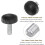 50pcs M4 x 12mm Metric Male Thread Knurled Knobs, Thumb Screw Clamping Knobs Grip Plastic Handle Hand Knobs with Threaded Stud, Black 3