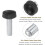 30pcs M6 x 20mm Metric Male Thread Knurled Knobs, Thumb Screw Clamping Knobs Grip Plastic Handle Hand Knobs with Threaded Stud, Black 3