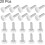 20pcs M6 x 20mm Metric Male Thread Knurled Knobs, Thumb Screw Clamping Knobs Grip Plastic Handle Hand Knobs with Threaded Stud, White 4