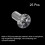 M10 x 25mm Plastic Phillips Machine Screws, PC Flat Head Machine Bolts Transparent 25pcs 3