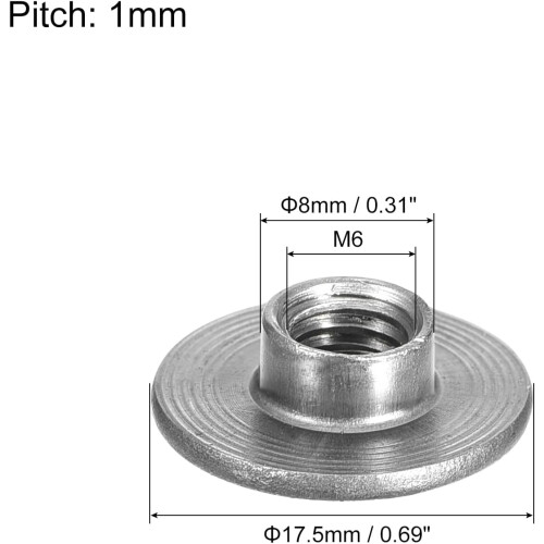 24pcs M6 Carbon Steel Tee Nuts 1