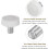 30pcs M5 x 8mm Metric Male Thread Knurled Knobs, Thumb Screw Clamping Knobs Grip Plastic Handle Hand Knobs with Threaded Stud, White 3