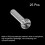 M5 x 30mm Plastic Phillips Machine Screws, PC Flat Head Machine Bolts Transparent 25pcs 3