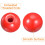 6Pcs Threaded Ball Knobs, M12 Female Thread Thermoset Ball Knob 1.57'' Dia Red Round Operation Ball Handles Embedded Threaded Knob for Machine Handle 4