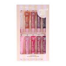 Holler And Glow Limited Edition It's All Glossy Lip Gloss Set, Verschiedene Lippenfarben, Feuchtigkeitsspendend