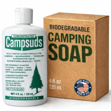 KONZENTRIERTE CAMPSUDS Sierra Dawn Biologisches Campingseifen - Universalseife für Geschirr, Shampoo, Körperwäsche