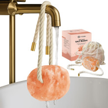UMAID Sal Rosa del Himalaya para Ducha y Baño - Sal Buddy 2 lb Mineral Colgante para Relajación