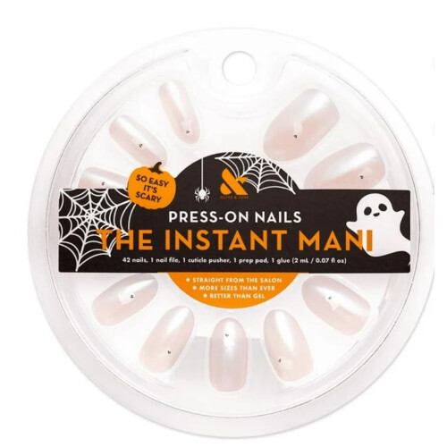 Olive & June Instant Mani Medium Oval Press-On Nails, Iridescent Ghosts, 42 Stuks