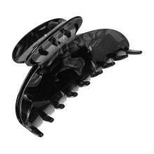 France Luxe Clip de Pelo Negro para Cabello Grueso, Gran Pinza de Diseño Francés, Sujeción Fuerte, Cómodo