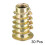 Furniture Threaded Insert Nuts Zinc Alloy M6 Internal Threads 18mm Length 30pcs 2