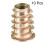 Furniture Threaded Insert Nuts Zinc Alloy M8 Internal Threads 20mm Length 10pcs 2