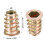 Furniture Threaded Insert Nuts Zinc Alloy M8 Internal Threads 20mm Length 10pcs 4