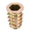Furniture Threaded Insert Nuts Zinc Alloy M8 Internal Threads 20mm Length 10pcs 3