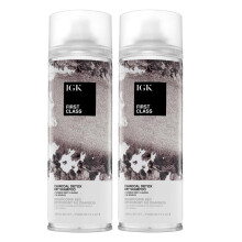 IGK First Class Charcoal Detox Shampoo Secco 2 Pack | Pulizia Profonda Per Capelli Grassi & Assorbente Odori | Volume & Texture