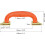 Luggage Handles, 6Pcs 155mm/6.1inch Plastic Pull Handle Suitcase Case Replacement Handles with Screws for Case Suitcase Toolbox, Orange 2