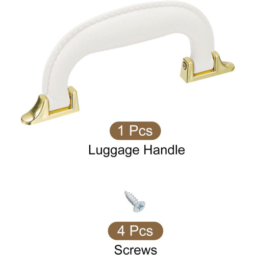 Luggage Handles, 155mm/6.1inch Plastic Pull Handle Suitcase Case Replacement Handles with Screws for Case Suitcase Toolbox, White 2