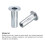 M6 Multi-Grip Rivet Nuts, 25pcs Pre-Bulbed Shank Flat Head Threaded Insert Nut Carbon Steel Plus Nuts for Construction Industrial 4