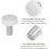 30pcs M6 x 12mm Metric Male Thread Knurled Knobs, Thumb Screw Clamping Knobs Grip Plastic Handle Hand Knobs with Threaded Stud, White 3