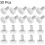 30pcs M6 x 12mm Metric Male Thread Knurled Knobs, Thumb Screw Clamping Knobs Grip Plastic Handle Hand Knobs with Threaded Stud, White 4