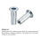 M5 Multi-Grip Rivet Nuts, 5pcs Pre-Bulbed Shank Flat Head Threaded Insert Nut Carbon Steel Plus Nuts for Construction Industrial 4