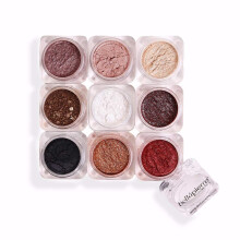 bellapierre Polvo Brillante 9 Stack | Sombra de Ojos Sin Parabenos | Maquillaje Ocular Vegano y Sin Crueldad - 9 Unidades - Bella