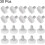30pcs M5 x 8mm Metric Male Thread Knurled Knobs, Thumb Screw Clamping Knobs Grip Plastic Handle Hand Knobs with Threaded Stud, White 4