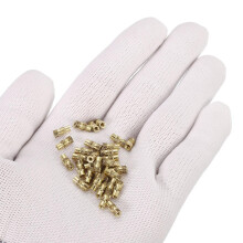 Knurled Insert Nuts, 100pcs M2 x 7mm L x 3.5mm OD 3D Printing Brass Nuts Female Threaded Inserts Brass Heat Set Insert Embedment Nuts