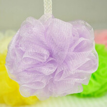 FOK Bad Dusch Loofa Svamp Pouf Nät Borste Duschboll Exfolierande Badsvamp - Slumptal