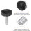 30pcs M4 x 16mm Metric Male Thread Knurled Knobs, Thumb Screw Clamping Knobs Grip Plastic Handle Hand Knobs with Threaded Stud, Black 3