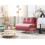 Beliani Single Sofa Bed VESTFOLD Velvet Pink 2