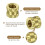 50Pcs Knurled Insert Nuts, M3x3.7(L) x4.5mm(OD) Brass Female Threaded Inserts Heat Set Insert for 3D Printing Components and Plastic Shell 3