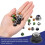 100Pcs M10 Aluminum Alloy Nylon Insert Lock Nuts, Black, Flange, Socket Head 5