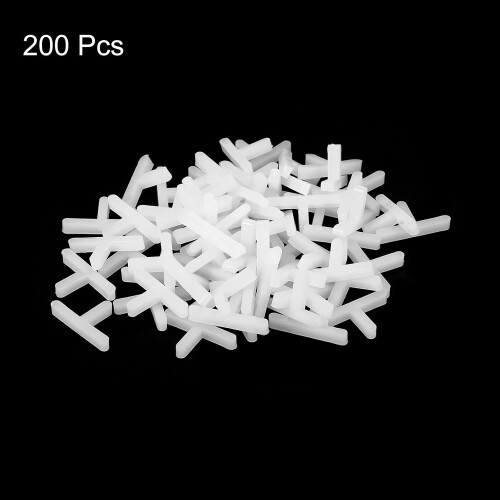 200Pcs Wall Floor Tile Plastic T Shape Spacers Tiling Tools 1.5mm 1/16" Tile Spacers for Ceramic Tile Installation, White 2