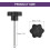 2Pcs Star Knobs, M8x80mm Plastic Hex Shaped Clamping Handle Screw Knobs, Hand Tightening Star Screw Knob for Machinery Umbrella Base Replacement 2