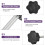 2Pcs Star Knobs, M8x80mm Plastic Hex Shaped Clamping Handle Screw Knobs, Hand Tightening Star Screw Knob for Machinery Umbrella Base Replacement 4