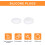 8Pcs Silicone Plugs, 25-27mm Hole Size, Translucent 4