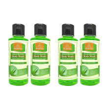 Khadi Gel de Baño Herbal Puro de Aloe Vera, 210 Ml (Paquete de 4)