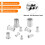 200Pcs Rivet Nuts Flat Head, M5 Stainless Steel 304 Threaded Insert Nuts Knurled Body 4