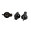 10Pcs 6mm Dia Black Plastic Rotary Switch Potentiometer Knobs Caps 2