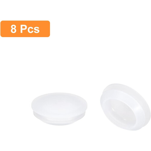 8Pcs Silicone Plugs, 25-27mm Hole Size, Translucent 2