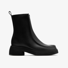 (Standard, 4 (Adults')) Effery Zip Black Leather