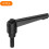 4Pcs M6 x 16mm Adjustable Knobs Handle Male Thread Push Button Ratchet Quick Release Locking Rotating Bolt for Lathe Machinery, Black 3