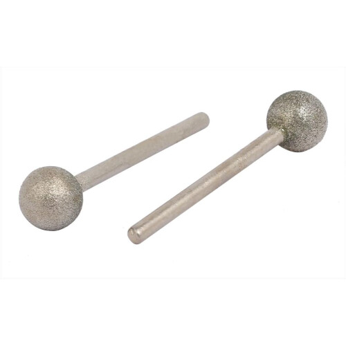 3mm Shank 10mm Dia Diamond Head Ball Shaped Grinding Mounted Point Bits 10pcs 1